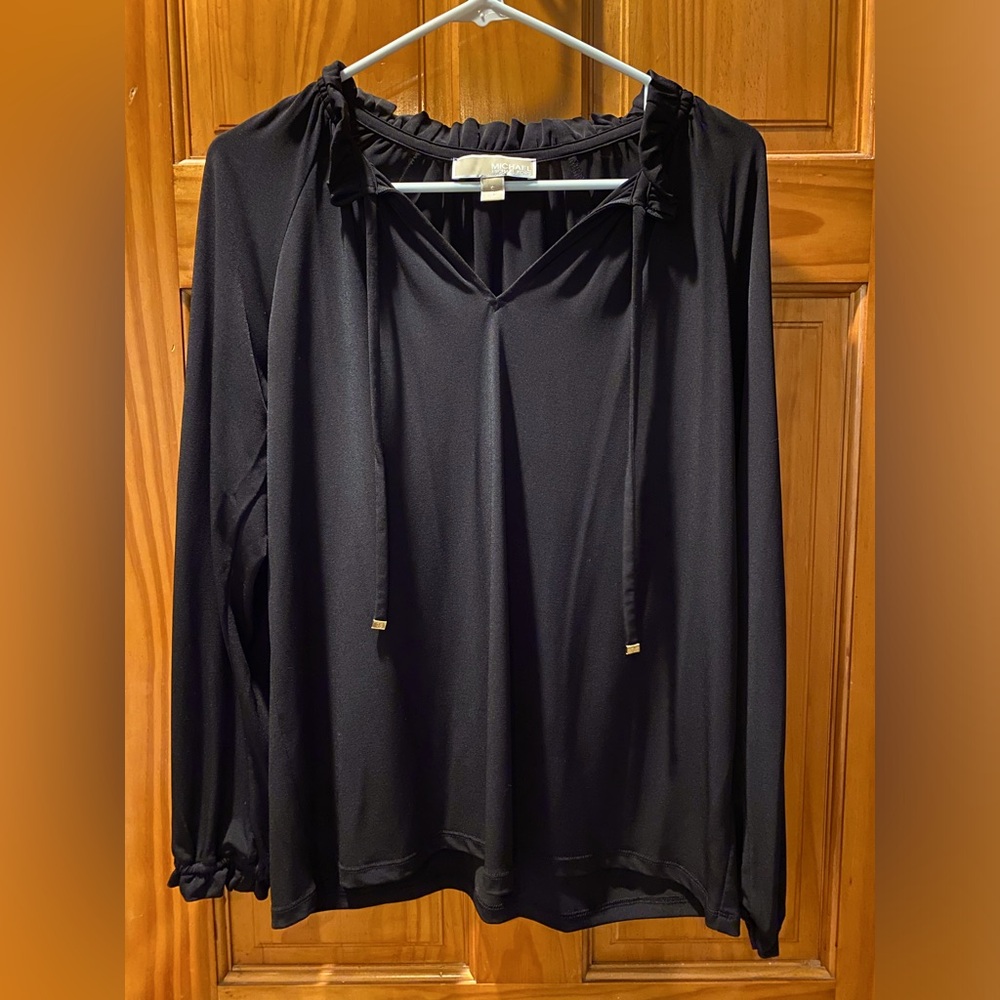 Michael Kors Women’s Black Long Sleeve Blouse - Small